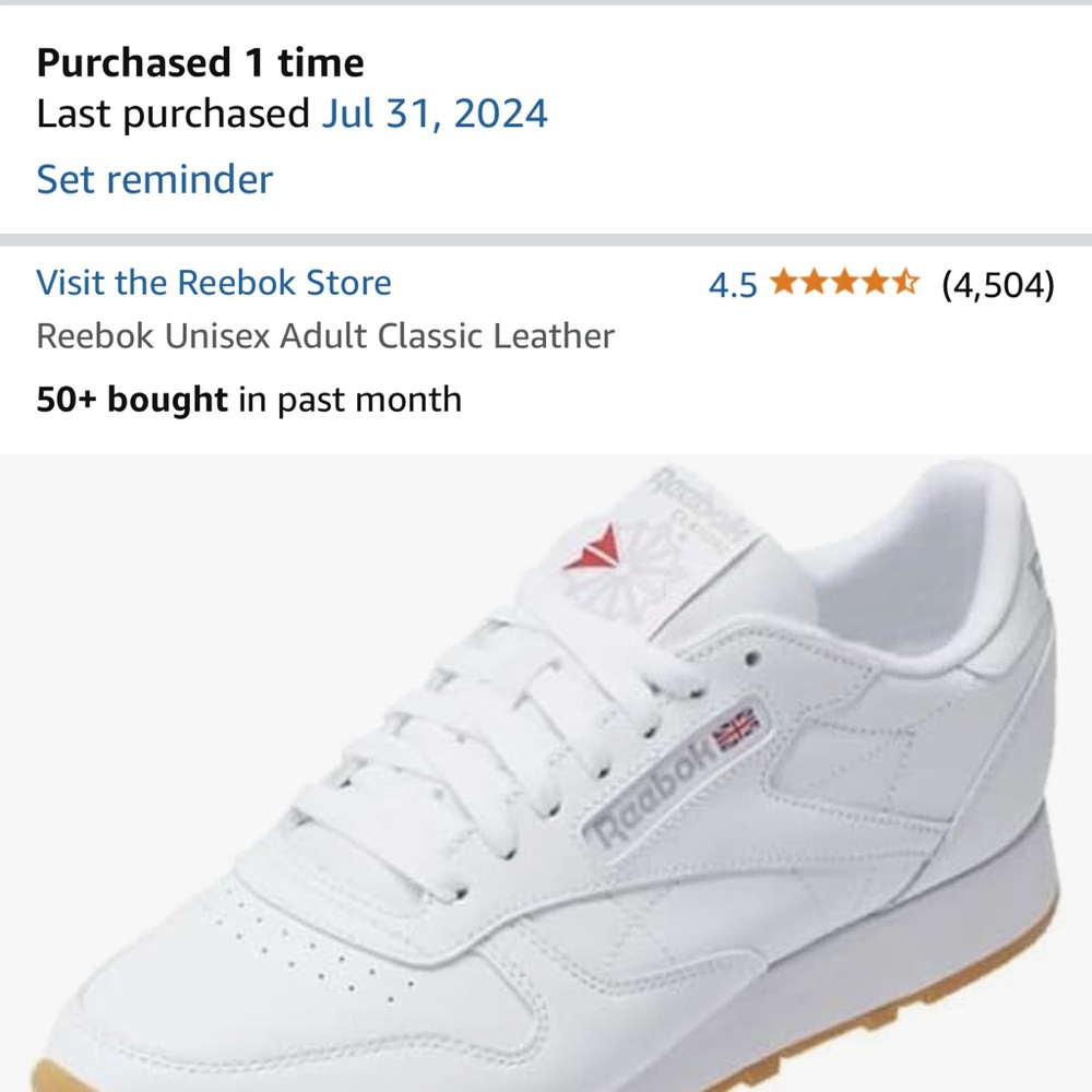 Unisex Reebok sneakers